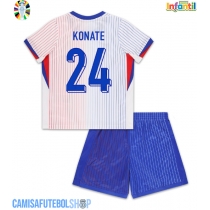 Camisa de time de futebol França Ibrahima Konate #24 Replicas 2º Equipamento Infantil Europeu 2024 Manga Curta (+ Calças curtas)